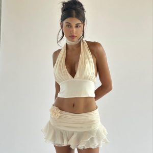 Giselle Mini Skirt - Ivory