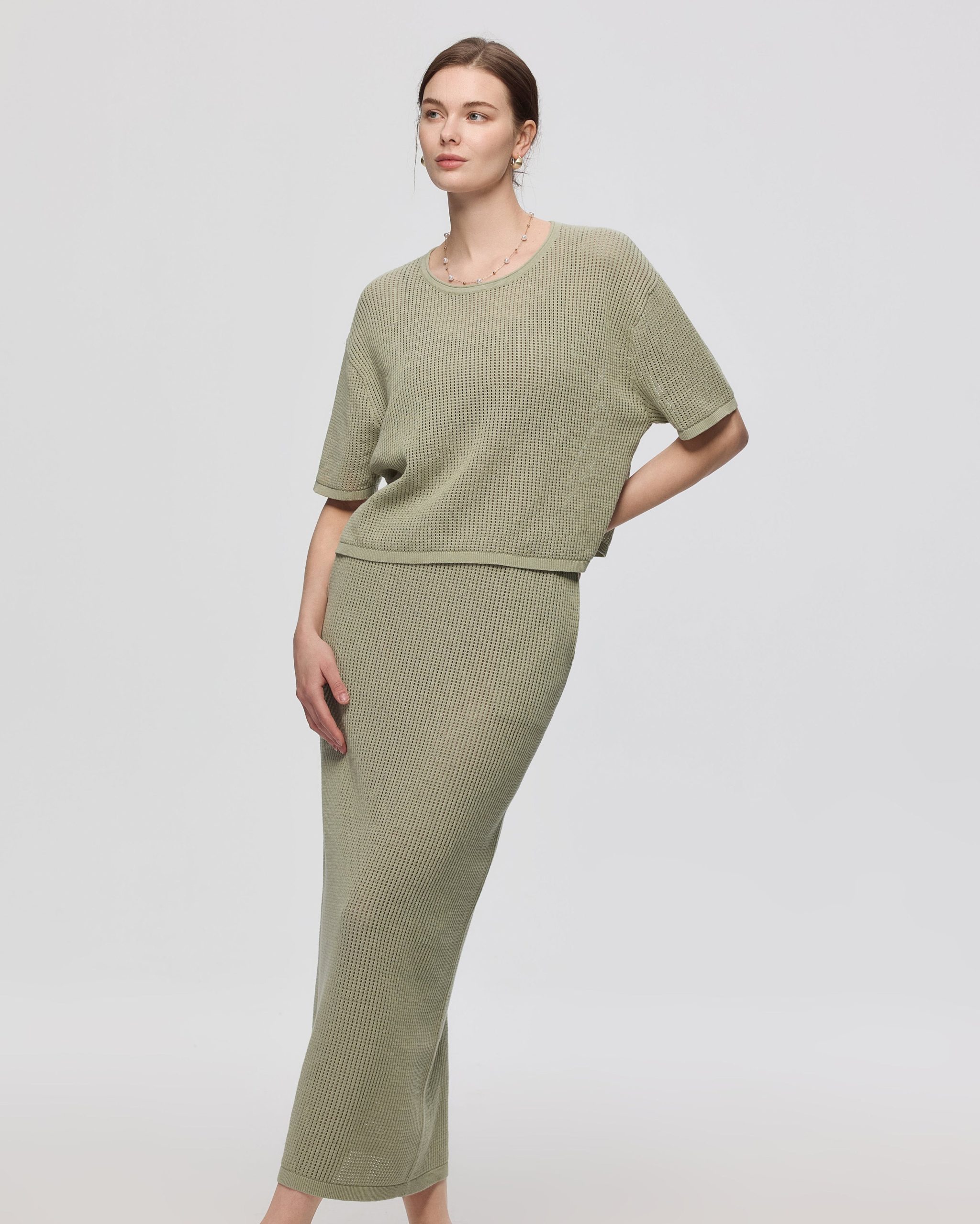 Marina Open Knit Skirt - Image 3